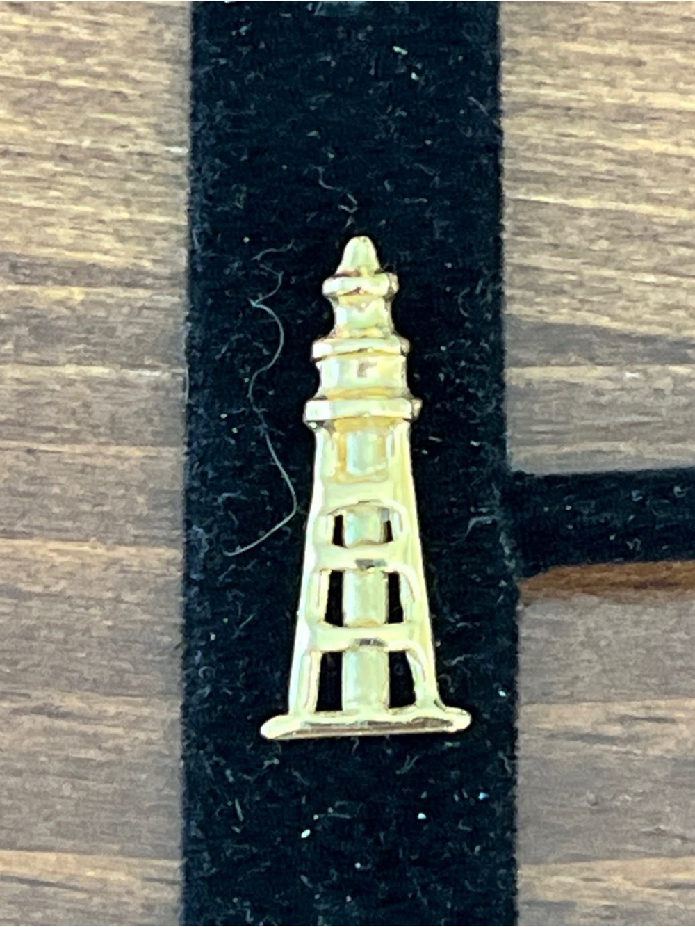 Congress Jewelers 14k Gold Sanibel Island Lighthouse Pendant charm pouch 1.18g